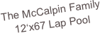 The McCalpin Family
12‘x67 Lap Pool