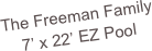 The Freeman Family
7’ x 22’ EZ Pool
